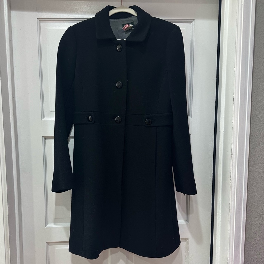 J. Crew Classic Black Dress Coat